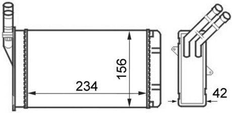 Радіатор пічки AH 43 000S