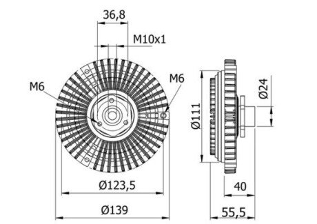 Муфта/крильчатка вентилятора AUDI/VW A4/Passat \'\'1.6-2.3 \'\'94-05 CFC 46 000S