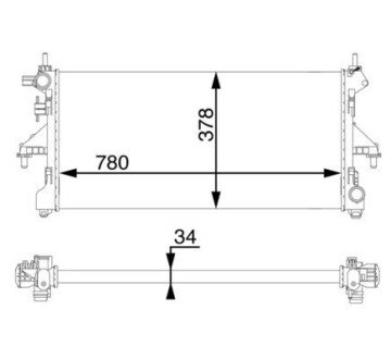 Радиатор MAHLE / KNECHT CR 1034 000S (фото 1)