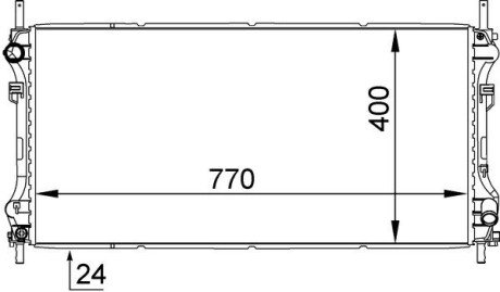 Радіатор охолодження двигуна Transit (V184) 2.0DI (-AC) CR 1143 000S