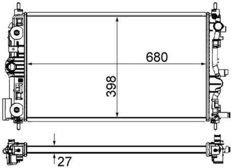 Радіатор охолодження CR 1238 000S