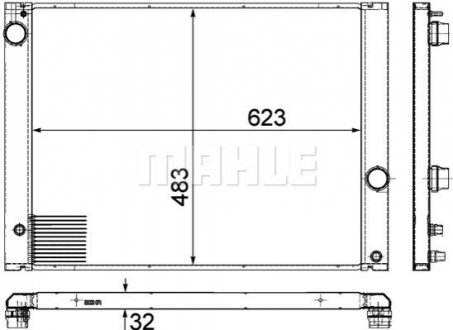 Радіатор MAHLE / KNECHT CR1682000P (фото 1)