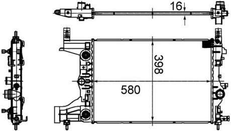 Радіатор охолоджування двигуна CR 2122 000S