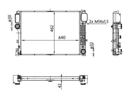 Радіатор охолодження двигуна MB W211/C216 05-13 CR38000S