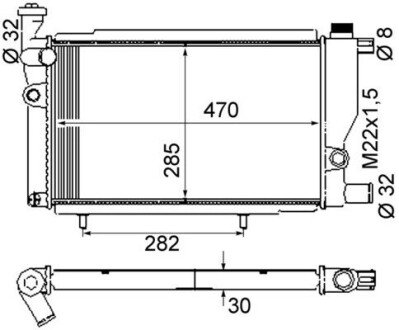 Радіатор охолодження CR 428 000S