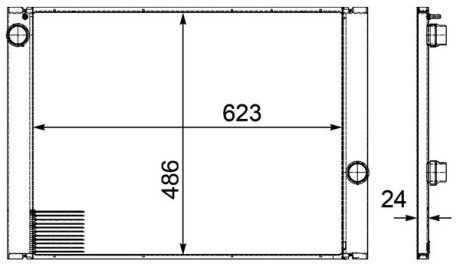 A_Радіатор 486 mm BMW Mahle CR581000P