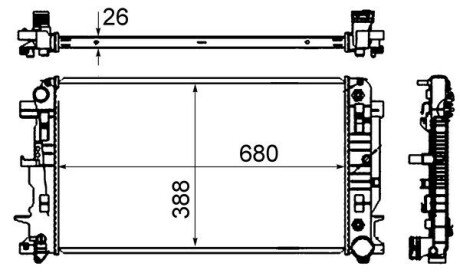 Радиатор MB Sprinter (906) 2.2-3.0CDi 06 alt Mahle CR62000S