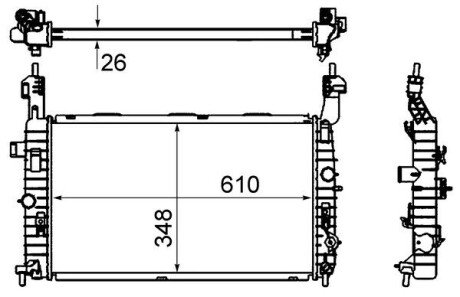 Радіатор охолодження MAHLE / KNECHT CR 833 000S (фото 1)