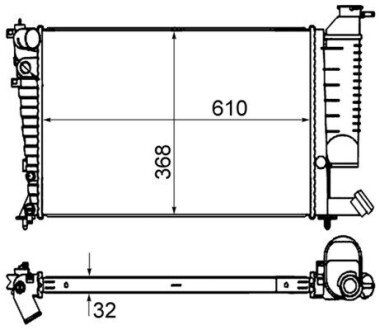 Радіатор охолодження MAHLE / KNECHT CR 849 000S (фото 1)