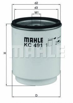 Топливный фильтр MAHLE / KNECHT KC491D (фото 1)