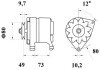 Генератор MAHLE / KNECHT MG123 (фото 2)