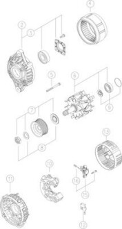 Генератор MAHLE / KNECHT MG443 (фото 1)