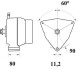 Генератор 28V 55A MAHLE / KNECHT MG 806 (фото 2)