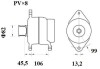 Генератор 28V 110A MAHLE / KNECHT MG 877 (фото 2)