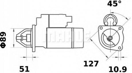 Стартер MAHLE / KNECHT MS 175 (фото 1)