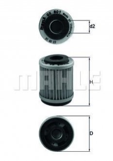 Масляний фільтр MAHLE / KNECHT OX801 (фото 1)