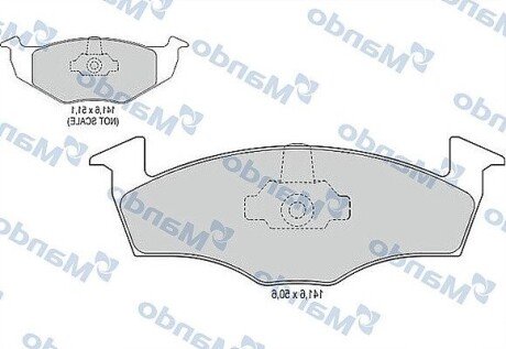 Дисковые тормозные колодки (передние) MBF015116