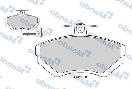 MBF015124 MANDO Гальмівні колодки до дисків MBF015124