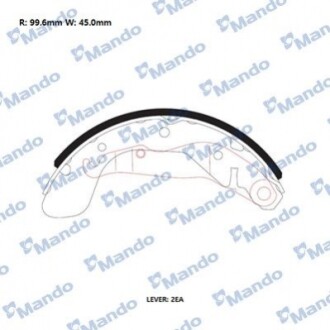 Колодки гальмівні барабан (вир-во Mando) RMLD04