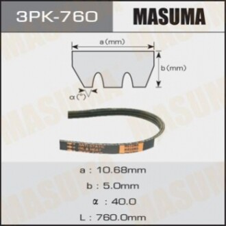 Ремень ручейковый MASUMA 3PK- 760 3PK760