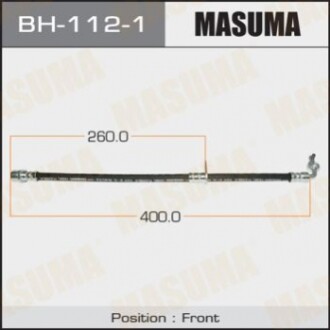 Шланг гальмівний MASUMA T-  /front/  Land Cruiser ##J10# LH BH1121