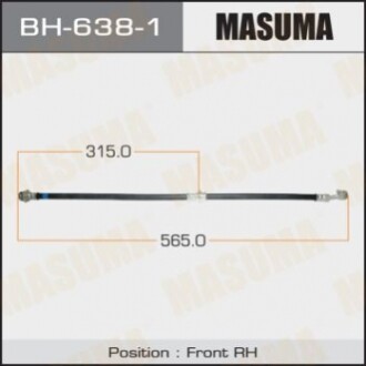 Шланг тормозной MASUMA N-  /front/ TEANA / J31  RH BH6381