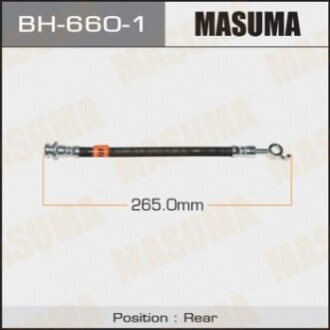 Шланг гальмівний MASUMA N-  /rear/  QASHQAI J10E RH BH6601