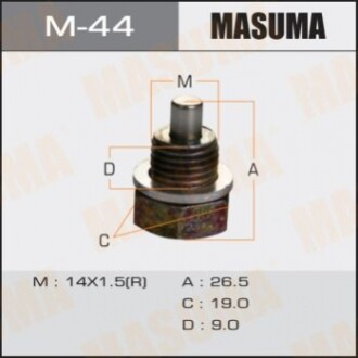 Болт маслосливной С МАГНИТОМ MASUMA  Mazda  14x1.5 mm M44