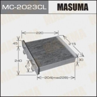 Салонний фільтр вугільний (1/40) MASUMA MC2023CL (фото 1)