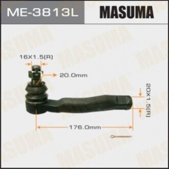 Наконечник рульової тяги MASUMA  out LH LAND CRUISER 100, LEXUS LX470, 2000.08-, ME3813L