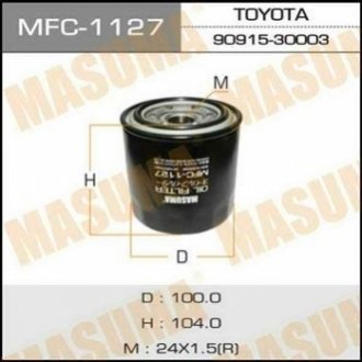 Масляний фільтр MASUMA MFC1127 (фото 1)