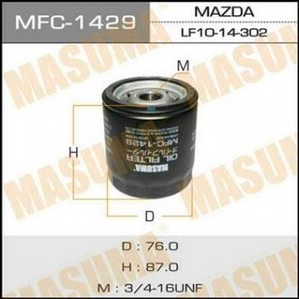 Масляний фільтр C-418 MASUMA MFC1429 (фото 1)