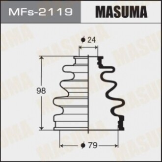 Пильовик ШРУСу MASUMA Силікон   MF-2119 MFs2119