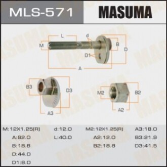 Болт ексцентрик MASUMA к-т.    Toyota MLS571