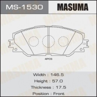 Дисковые тормозные колодки (передние) MS1530