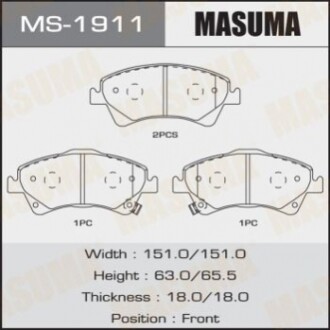 Гальмівні колодки (передні) MS1911