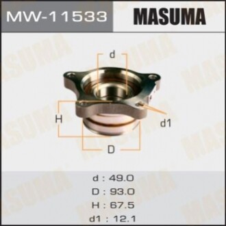 Маточина колеса (MW-11533) MASUMA MW11533