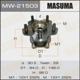 Ступовий вузол MASUMA rear MURANO/ Z50  (with ABS) MW21503