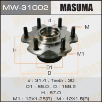 Підшипник маточини передній MW31002