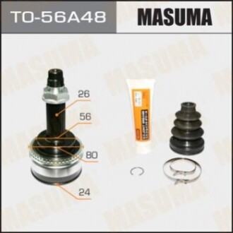 ШРУС 24x56x26x48 TOYOTA CAMRY ACV30. 2001-2006TOYOTA AVENSIS (03-08), TOYOTA CAMRY (01-06) (TO56A48) MASUMA