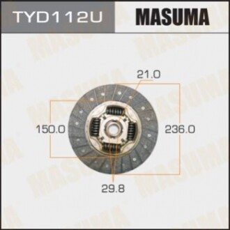 Диск зчеплення (TYD112U) MASUMA TYD112U