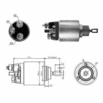 Реле стартера втягуюче MB Vito (W638/W639) 96- (замінено на 1 986 SE1 682) 46061