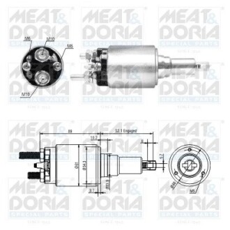 MEATDORIA DAF Втягивающее реле стартера 46290