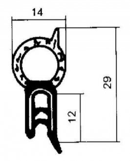 Уплотнение двери 00600