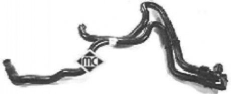 Патрубок отопителя от соединительной трубки к двигателю Citroen Xsara/Peugeot 306 (94-) Metalcaucho 08302 (фото 1)