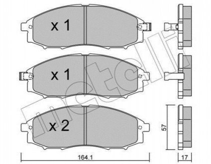 Комплект гальмівних колодок (дискових) Metelli 22-0611-0 (фото 1)