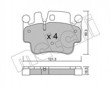 Комплект гальмівних колодок (дискових) Metelli 22-0657-0 (фото 1)