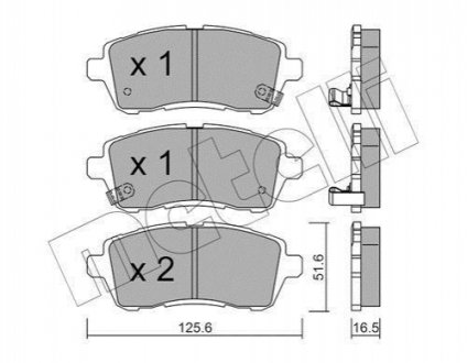 Тормозные колодки (передние) Metelli 22-0793-1 (фото 1)