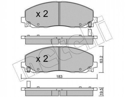 Комплект тормозных колодок Metelli 22-0946-0 (фото 1)
