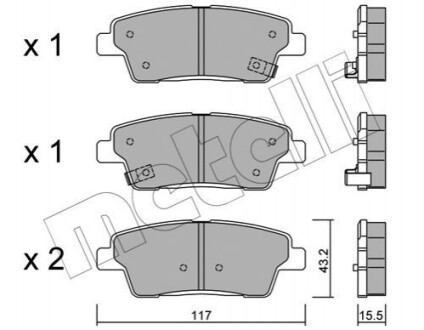 Колодки гальмівніHYUNDAI GENESIS 14- 2211400